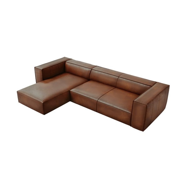 Divano angolare in pelle marrone cognac (angolo sinistro) Madame - Windsor & Co Sofas-image-2