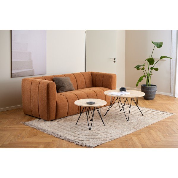 Tavolino rotondo con piano in marmo ø 55 cm Prunus - Actona-image-3