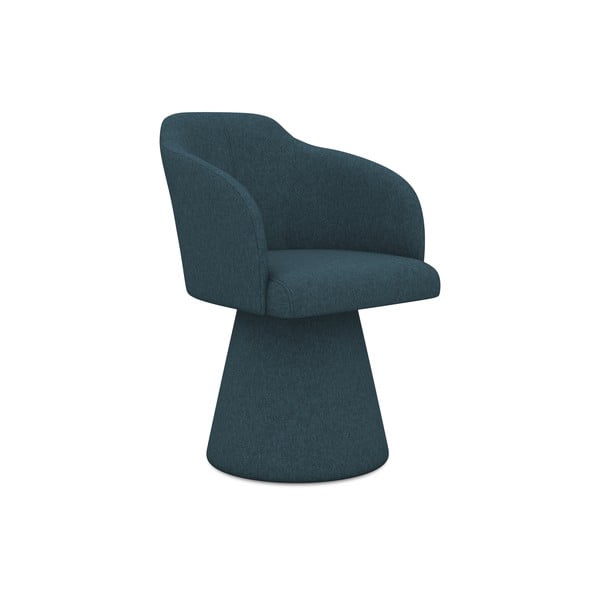 Sedia da pranzo color petrolio in imbottito Kanoa – Makamii