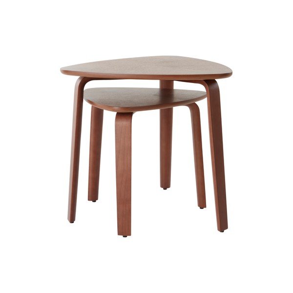 Set di tavolini con effetto noce 2 pz 55x56 cm Tulua – Jotex-image-3