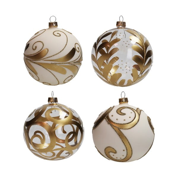 Ornamenti natalizi in vetro in set da 4 Sfera - Brandani