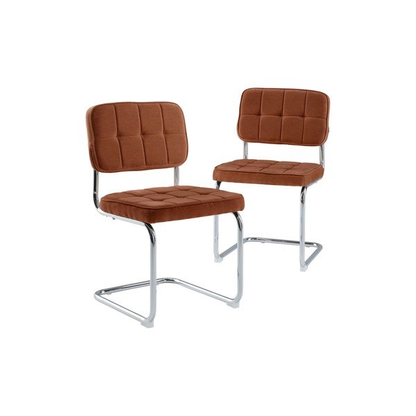 Sedie da pranzo in set color mattone in metallo a dondolo 2 pz Heden – Jotex