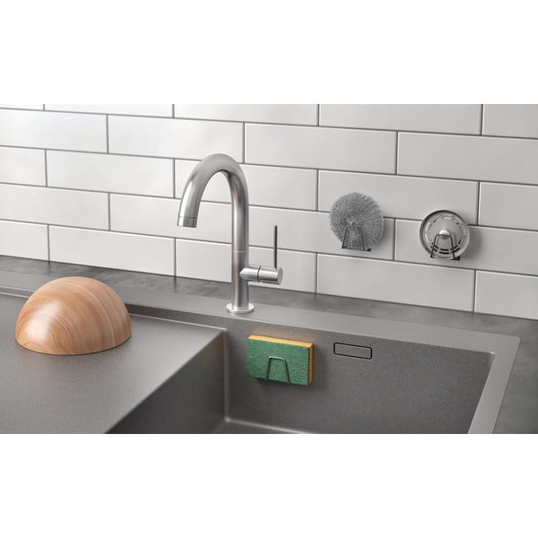 Portaspugna senza foratura in metallo – Metaltex-image-2