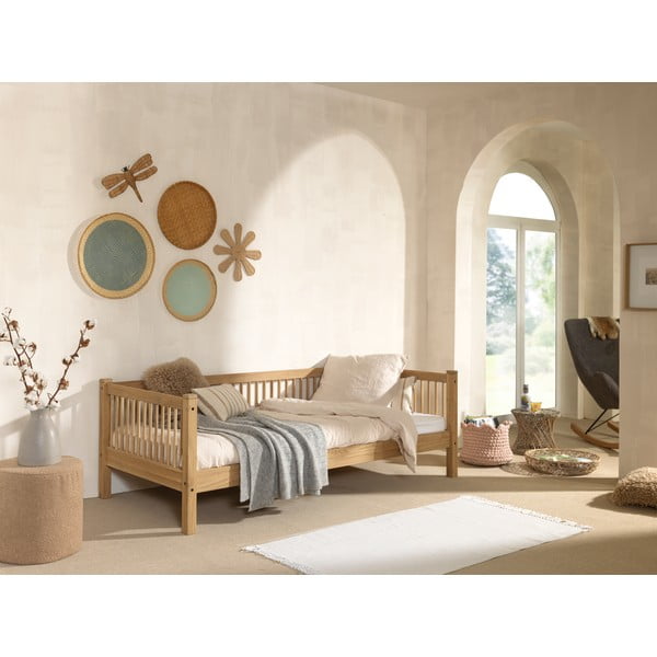 Letto per bambini in legno di quercia in colore naturale 90x200 cm Forrest - Vipack-image-2