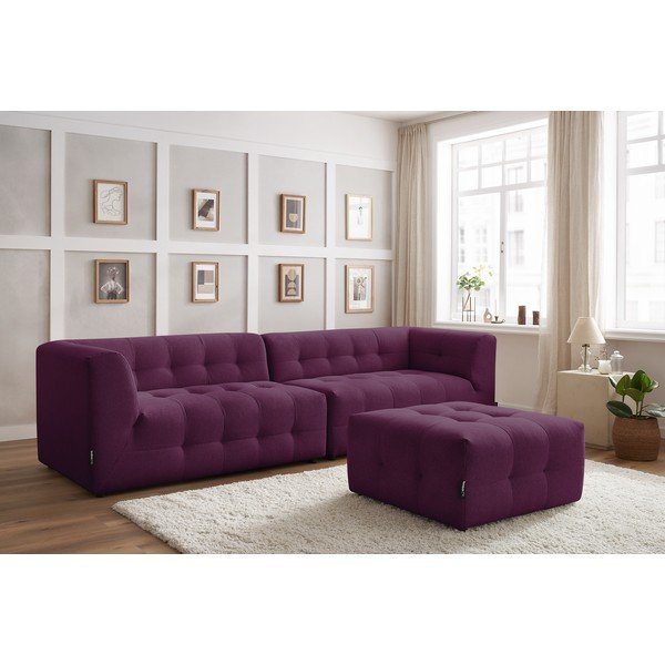 Divano viola scuro 324 cm Kleber - Bobochic Paris-image-1