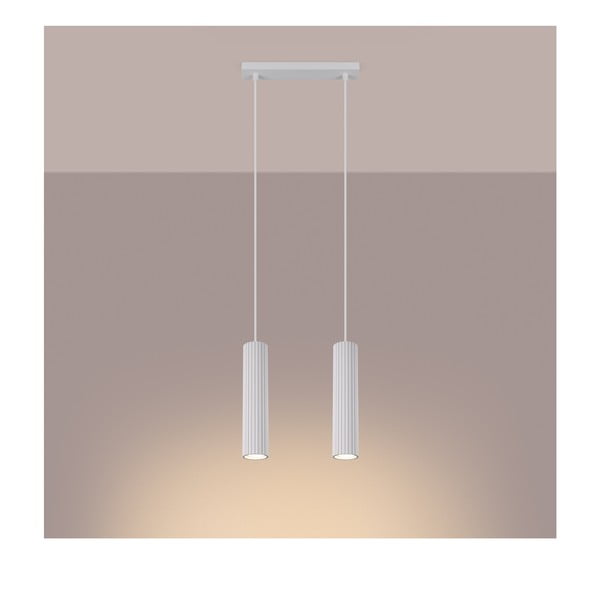 Lampadario bianco Gleam – Sollux-image-1