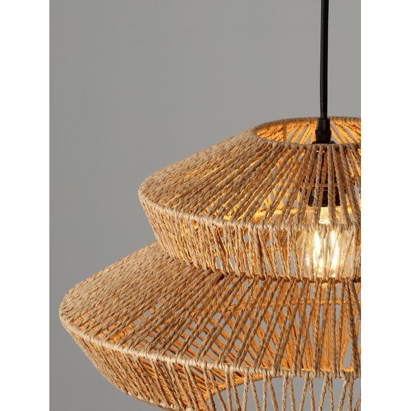 Lampadario di colore naturale con rivestimento in corda ø 50 cm Nua – Nova Luce-image-4