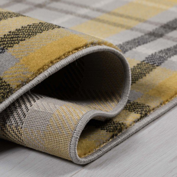 Tappeto giallo-grigio Highland, 160 x 230 cm - Flair Rugs-image-3