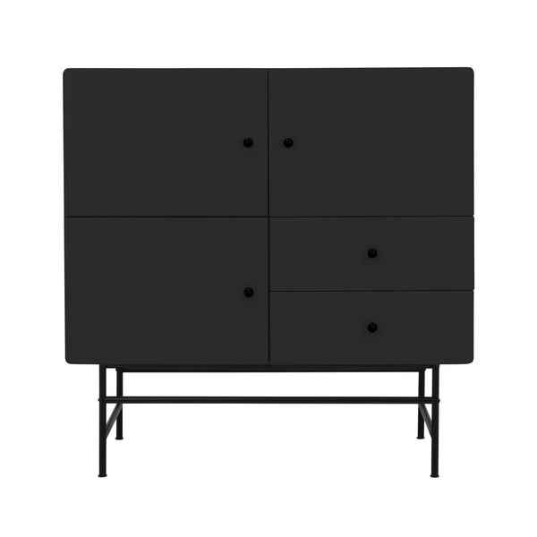 Cassettiera alta nera 106x107 cm Cocktail - Tenzo