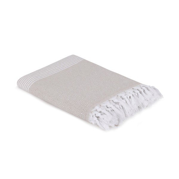 Copriletto in cotone beige chiaro Galina Beige White, 220 x 240 cm Anna Yatak - Mijolnir-image-3