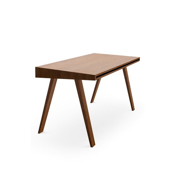 Scrivania marrone con gambe in frassino , 140 x 70 cm 4.9 - EMKO-image-3