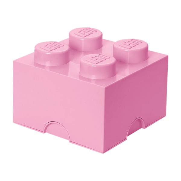 Scatola portaoggetti rosa chiaro quadrata - LEGO®