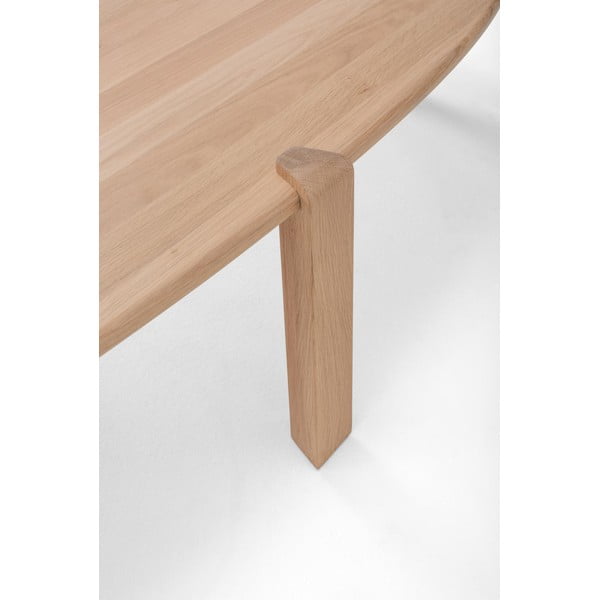 Tavolino da salotto di colore naturale in rovere massiccio 80x150 cm Kulin – Gazzda-image-4