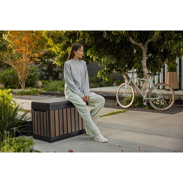 Contenitore da giardino marrone scuro in plastica Deco – Keter-image-3