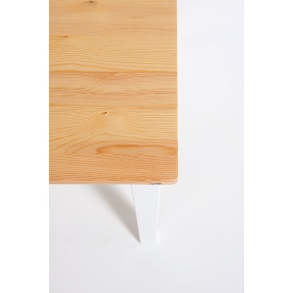 Tavolo da pranzo pieghevole in pino con struttura bianca , 120 (200) x 70 cm Brisbane - Bonami Essentials-image-3