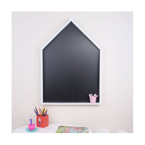 Bílá nástěnná police s tabulí North Carolina Scandinavian Home Decors Maison L
