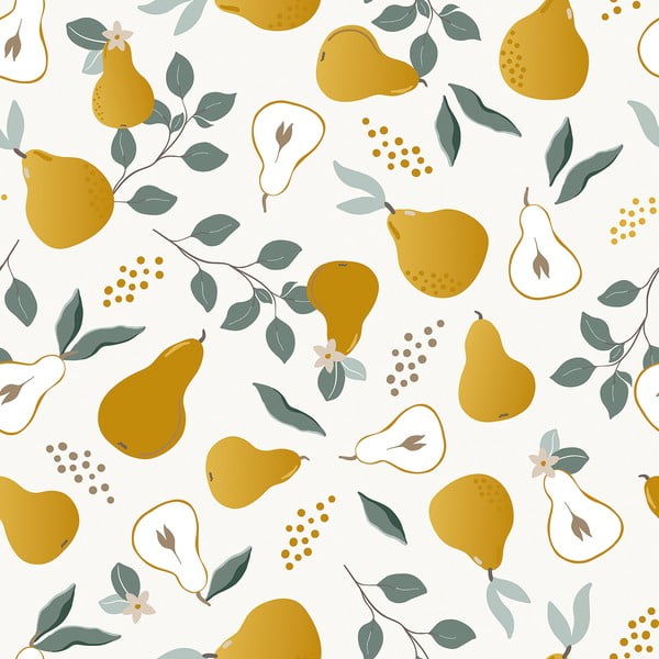 Carta da parati per bambini 10 m x 50 cm Pretty Pears - Lilipinso