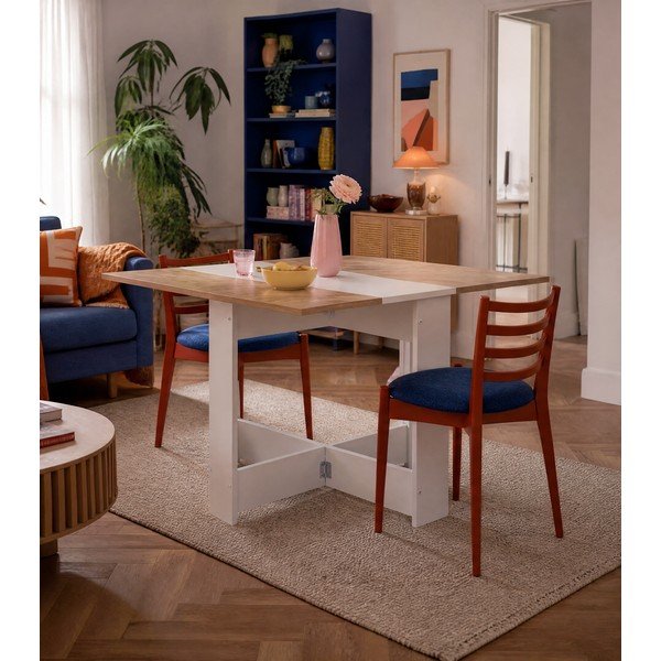Tavolo da pranzo pieghevole con piano in rovere 76x28 cm Papillon - TemaHome-image-4
