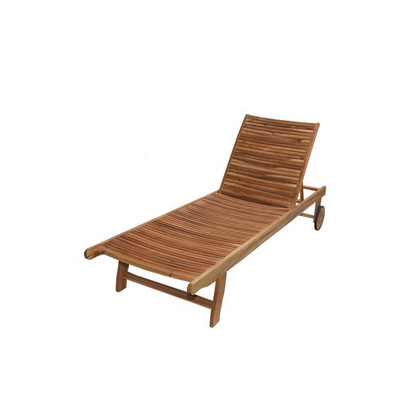 Sedia a sdraio da giardino in legno Sandra - Rojaplast-image-1