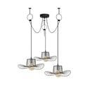 Lampadario nero con paralume in metallo ø 78 cm Tel – Opviq lights