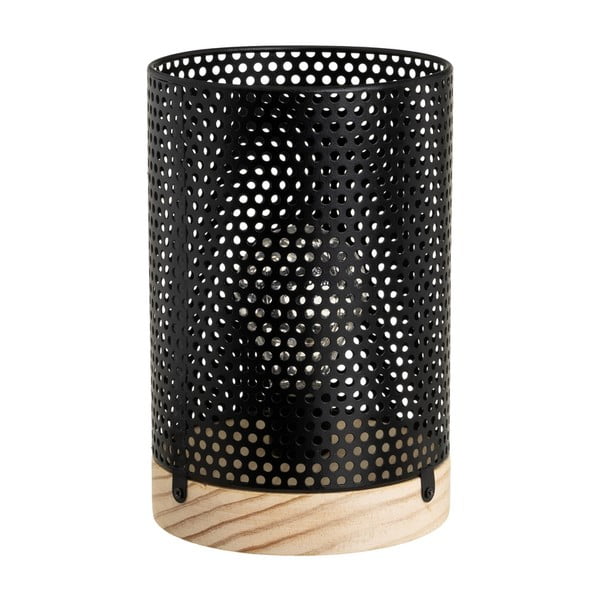 Lampada da tavolo nera con paralume in metallo (altezza 20 cm) - Casa Selección