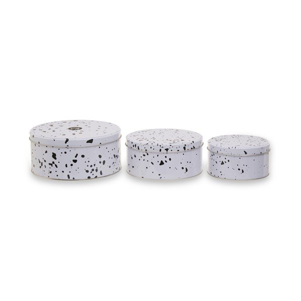 Barattoli per caramelle in metallo in set da 3 Speckled - Premier Housewares-image-1