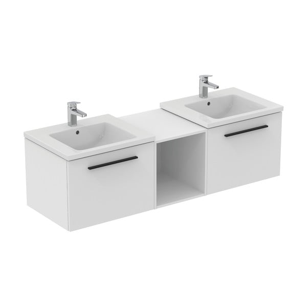 Mobile da bagno basso grigio e beige a sospensione 40x44 cm i.Life B - Ideal Standard-image-3