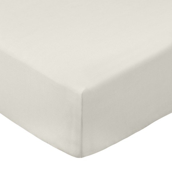Lenzuolo con angoli color crema in percalle di cotone 90x190 cm Cotton Percale – Bianca