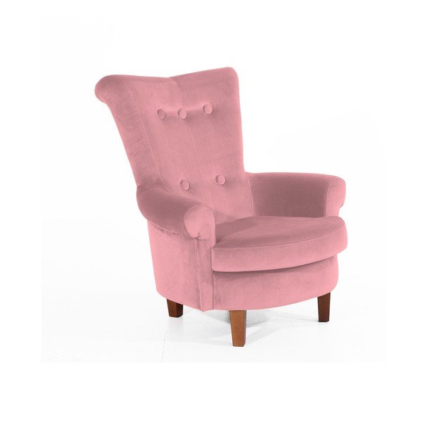 Růžové křeslo Max Winzer Tilly