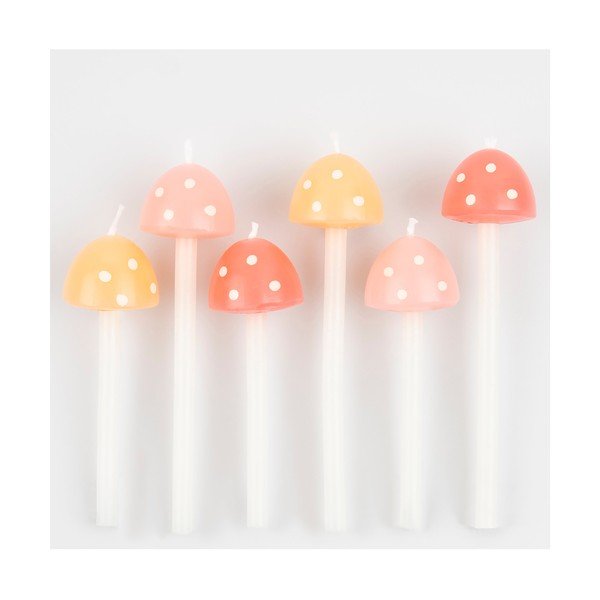 Candele per torta in set da 6 Mushroom - Meri Meri-image-3