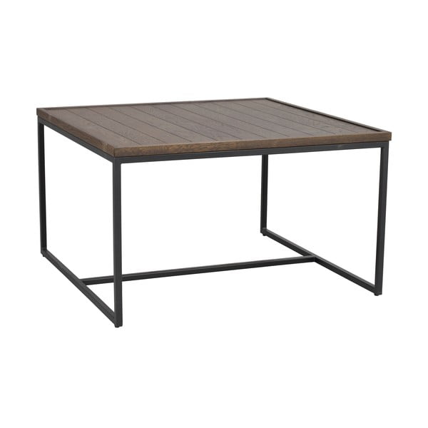 Tavolino marrone scuro con piano in rovere ø 80 cm Deerfield - Rowico-image-2