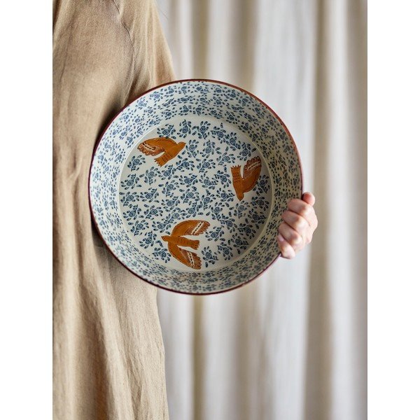 Ciotola blu in ceramica ø 28 cm Hezha – Bloomingville-image-3