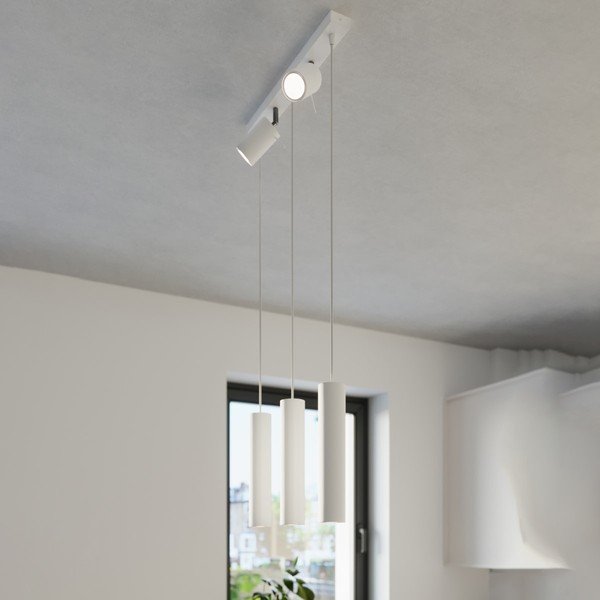 Lampadario bianco in metallo Etna – Sollux-image-3