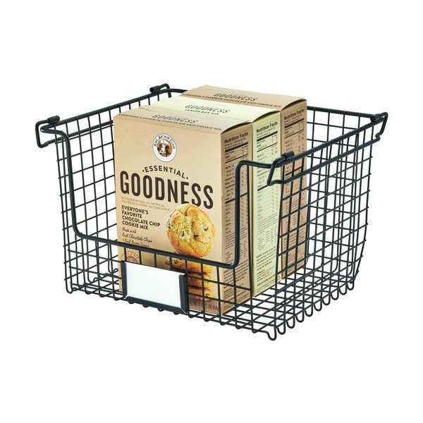 Cestino in metallo nero , 31 x 25,5 cm Classico - iDesign-image-3