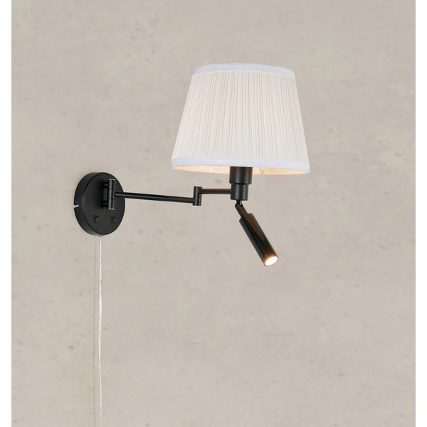 Lampada da parete LED bianca e nera con struttura flessibile Pivot – Markslöjd-image-1