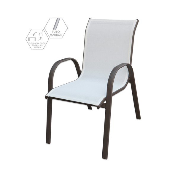 Sedia da giardino in bianco e nero Clasic - LDK Garden-image-2