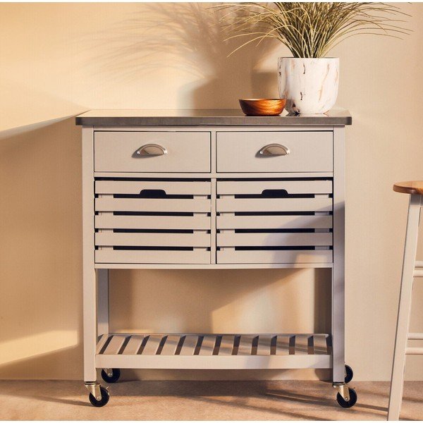 Isola da cucina su ruote 46x86 cm Frankfurt – Premier Housewares-image-3