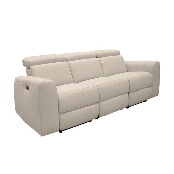 Divano in similpelle bianco 216 cm Capena - Støraa-image-2