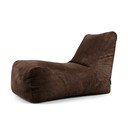 Puof a sacco marrone scuro con rivestimento in velluto a coste Lounge – SLOWDOWN