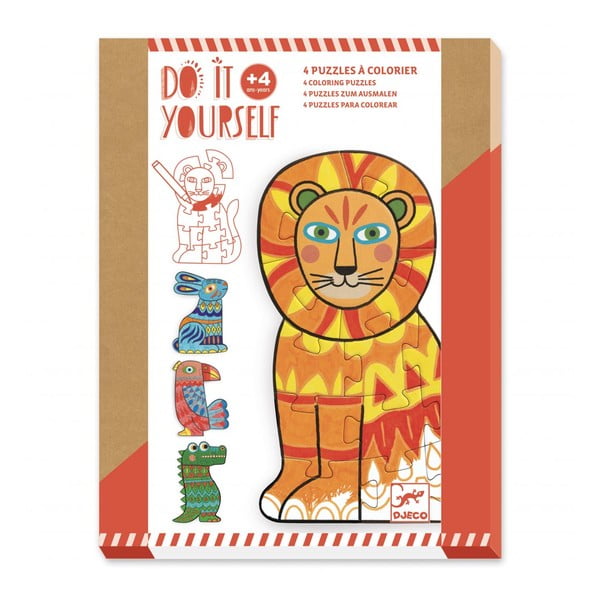 Puzzle per bambini DIY Animals - Djeco-image-1