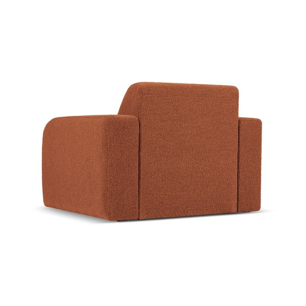 Poltrona marrone in tessuto bouclé Molino - Micadoni Home-image-2