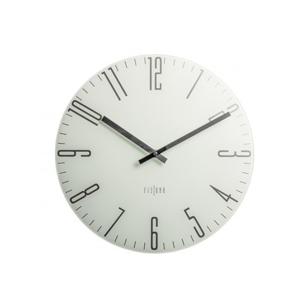 Hodiny Fisura Slim White, ⌀ 35 cm