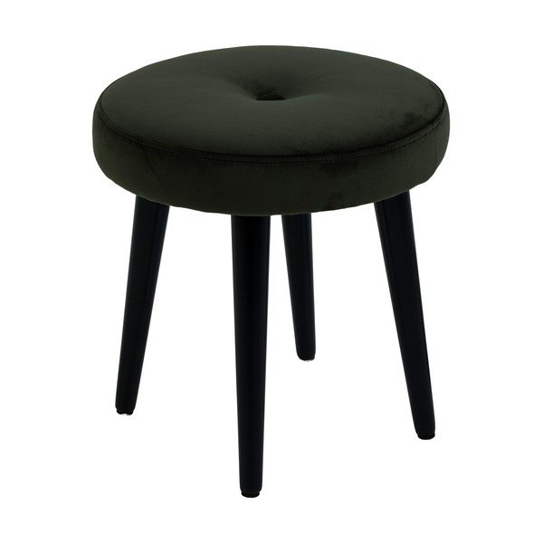 Sgabello in velluto nero Frisco - Actona