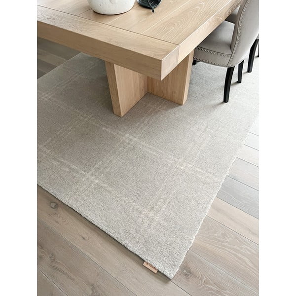 Tappeto in lana crema 200x300 cm Calisia M Grid Prime - Agnella-image-3