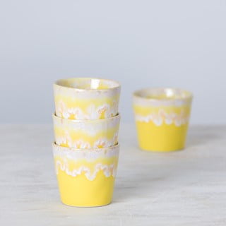 Tazza da espresso in gres giallo e bianco, 90 ml Grespresso - Costa Nova