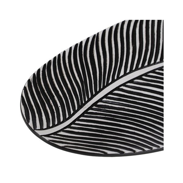 Vassoio decorativo in poliresina 16x37 cm B&W - Ixia-image-3
