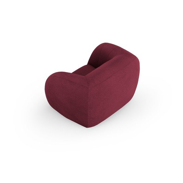 Poltrona bordeaux in tessuto bouclé Essen - Cosmopolitan Design-image-3
