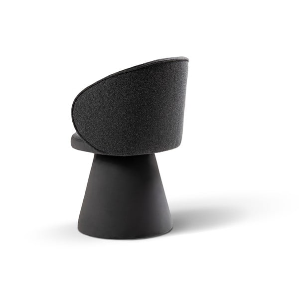 Poltrona grigio scuro con rivestimento in velluto Inez – Micadoni -image-4