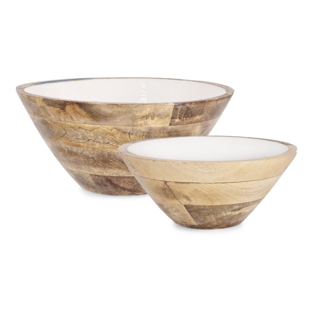 Ciotole in set bianche in legno 2 pz ø 30,5 cm Knossos – Yes Everyday | Ciotole
