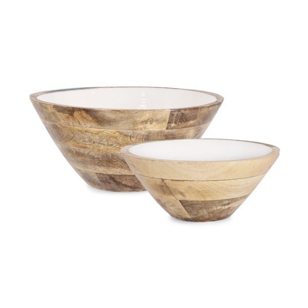 Ciotole in set bianche in legno 2 pz ø 30,5 cm Knossos – Yes Everyday